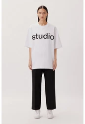 studio seidensticker T-Shirt Studio Rundhals Rot/Weiß/Grau/Lila/Creme