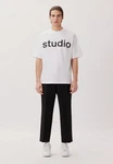 studio seidensticker T-Shirt Studio Rundhals Rot/Weiß/Grau/Lila/Creme