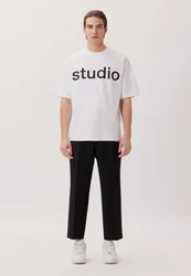 studio seidensticker T-Shirt Studio Rundhals Rot/Weiß/Grau/Lila/Creme