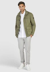 HECHTER PARIS Outdoorjacke mit Stehkragen Khaki/Dunkelgrün/Braun/Beige