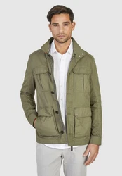 HECHTER PARIS Outdoorjacke mit Stehkragen Khaki/Dunkelgrün/Braun/Beige