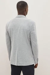 Next Sakko Slim Fit aus strukturiertem Jersey Grau/Hellgrau