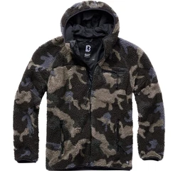 Brandit Fleecejacke Worker Jacket Dunkelgrün/Braun