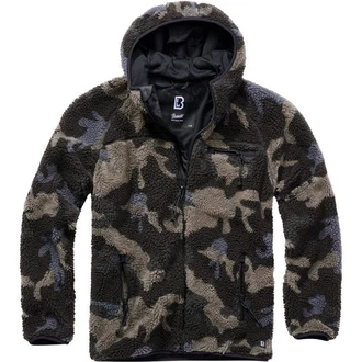 Brandit Fleecejacke Worker Jacket Dunkelgrün/Braun