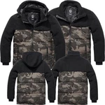 Brandit Outdoorjacke Teddyfleece Jackson Jacke mit Kapuze Dunkelgrün/Schwarz/Braun