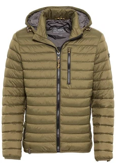 camel active Blouson Markenlabel Dunkelgrün/Khaki/Braun
