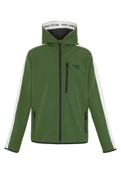Chiemsee Softshelljacke mit Retro-Patch Grün/Dunkelgrün