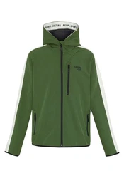 Chiemsee Softshelljacke mit Retro-Patch Grün/Dunkelgrün