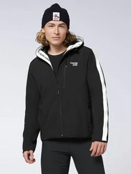 Chiemsee Softshelljacke mit Retro-Patch Schwarz/Weiß