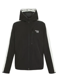 Chiemsee Softshelljacke mit Retro-Patch Schwarz/Weiß