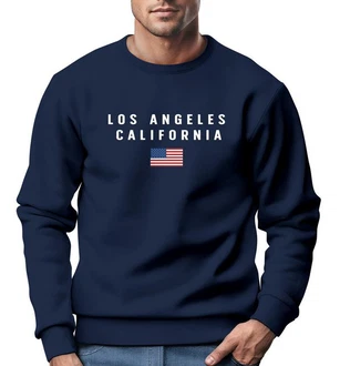 Neverless Sweatshirt Herren Bedruckt Schriftzug California Los Angeles USA Neverless Sweatshirt Herren Bedruckt Schriftzug California Los Angeles USA