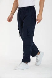Kendindza Collection Cargohose Herren Dunkelblau/Blau