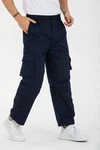 Kendindza Collection Cargohose Herren Dunkelblau/Blau