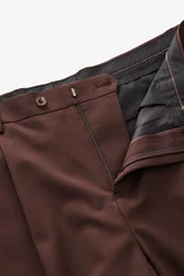 Next Anzughose Relaxed Fit Anzughose Braun/Dunkelbraun/Dunkelrot