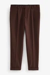 Next Anzughose Relaxed Fit Anzughose Braun/Dunkelbraun/Dunkelrot