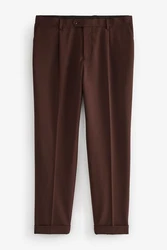 Next Anzughose Relaxed Fit Anzughose Braun/Dunkelbraun/Dunkelrot