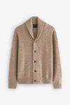 Next Strickjacke mit Schalkragen Braun/Beige