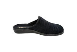 Fischer-Markenschuh Frank Pantoffel Schwarz/Dunkelblau/Blau
