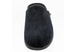 Fischer-Markenschuh Frank Pantoffel Schwarz/Dunkelblau/Blau