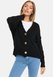Decay Strickjacke Schwarz/Braun