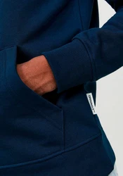 Jack & Jones Sweatshirt JORLAKEWOOD SWEAT HOOD BF LN Dunkelblau/Blau