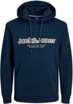 Jack & Jones Sweatshirt JORLAKEWOOD SWEAT HOOD BF LN Dunkelblau/Blau