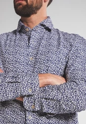 Eterna Klassische Bluse Regular Fit Upcycling Langarm Hemd (2431-18) blau/weiss (2431-18-VS)