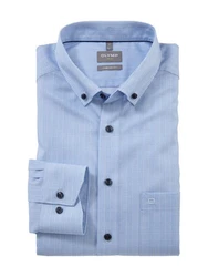 OLYMP Hemd Hellblau/Dunkelblau