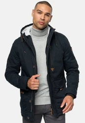 Indicode Winterjacke INCrossing Dunkelblau/Blau/Hellblau