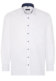 Klassische Bluse COMFORT FIT Langarm Hemd wei 8508-00-E14E