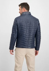 Milestone Steppjacke Damiano Lederjacke Dunkelblau/Blau/Hellblau