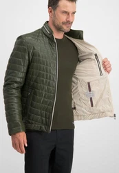 Milestone Steppjacke Damiano Lederjacke Dunkelgrün/Grün
