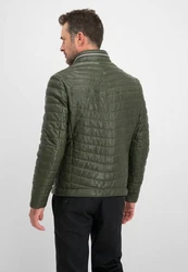 Milestone Steppjacke Damiano Lederjacke Dunkelgrün/Grün