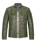 Milestone Steppjacke Damiano Lederjacke Dunkelgrün/Grün