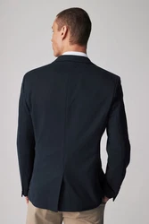 Next Sakko Slim Fit aus strukturiertem Jersey Dunkelblau/Hellblau/Blau/Grau