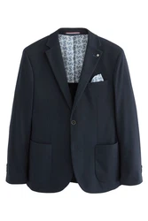 Next Sakko Slim Fit aus strukturiertem Jersey Dunkelblau/Hellblau/Blau/Grau