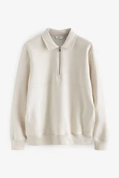 Sweater Sweatshirt mit Reiverschluss und Trichterkragen (1-tlg)
