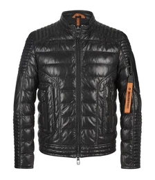 Lederjacke MSAntony geftterte Steppjacke in Biker-Optik