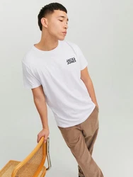 JACK & JONES Herren Jjecorp Logo Tee O-Neck Noos T-Shirt Grau/Weiß/Beige/Hellblau