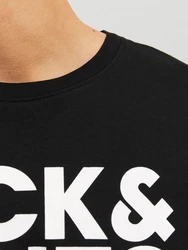 JACK & JONES Herren Jjecorp Logo Tee O-Neck Noos T-Shirt Schwarz/Hellblau