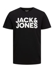 JACK & JONES Herren Jjecorp Logo Tee O-Neck Noos T-Shirt Schwarz/Hellblau