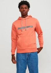 Jack & Jones Sweatshirt JORLAKEWOOD SWEAT HOOD BF LN Orange/Rosa