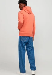 Jack & Jones Sweatshirt JORLAKEWOOD SWEAT HOOD BF LN Orange/Rosa