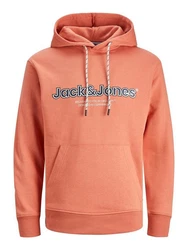 Jack & Jones Sweatshirt JORLAKEWOOD SWEAT HOOD BF LN Orange/Rosa
