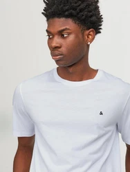 JACK & JONES T-Shirt JJEPaulos Hellblau/Blau/Grau/Weiß
