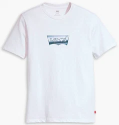 Levi's Rundhalsshirt GRAPHIC CREWNECK TEE Weiß/Hellblau/Creme