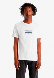 Levi's Rundhalsshirt GRAPHIC CREWNECK TEE Weiß/Hellblau/Creme