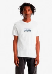 Levi's Rundhalsshirt GRAPHIC CREWNECK TEE Weiß/Hellblau/Creme