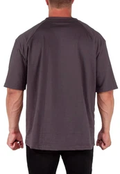 Reichstadt Oversize-Shirt mit Stitching auf der Brust Dunkelgrau