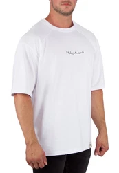 Reichstadt Oversize-Shirt mit Stitching auf der Brust Weiß